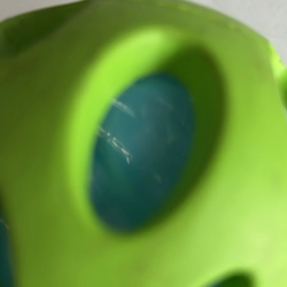 JW Green Rubber Ball With Crinkle Ball Inside